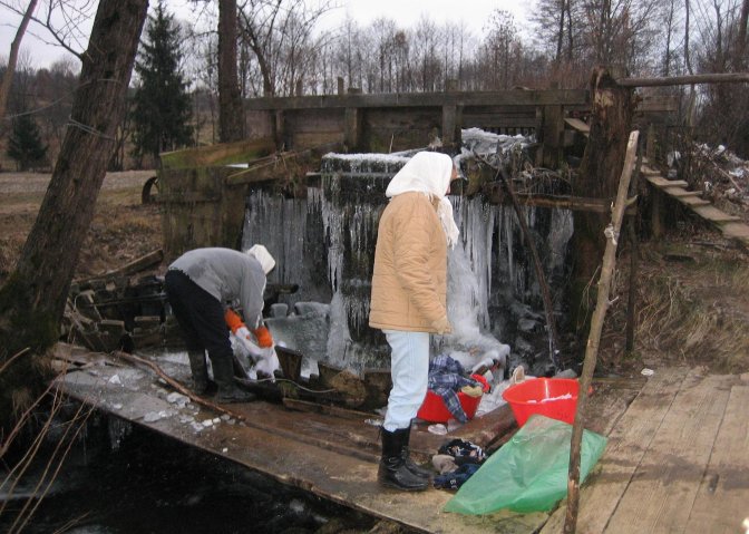 Waschmaschine aus Holz