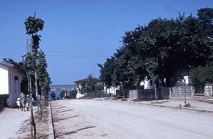 Straße mit Häusern