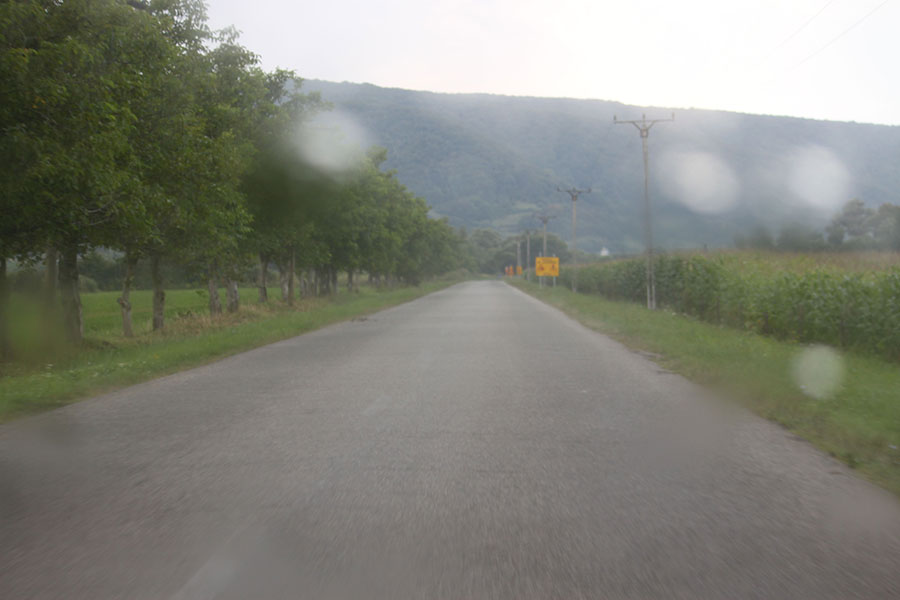 Straße im Regen