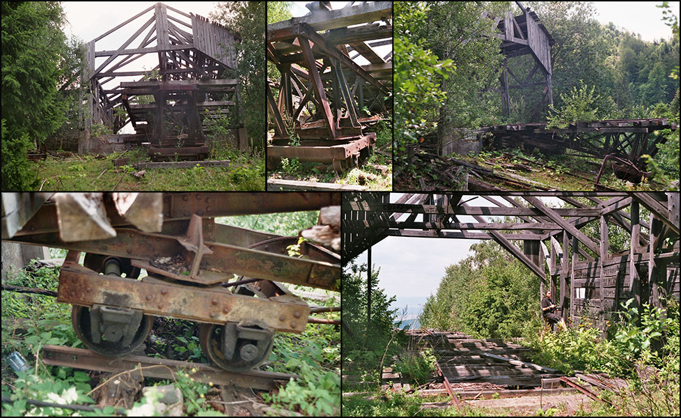 Bildcollage der alten Standseilbahn