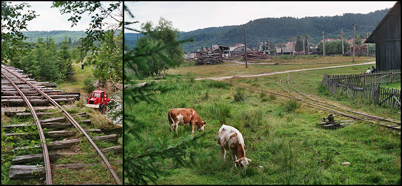 Bildcollage von Gleisanlagen