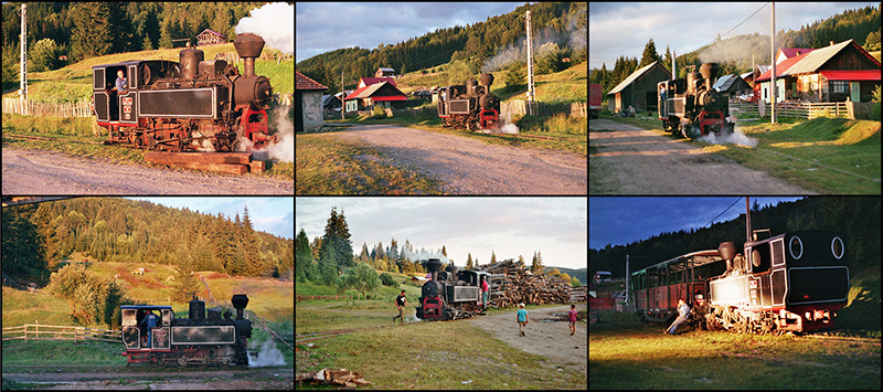 Bildcollage von Dampflokfahrten