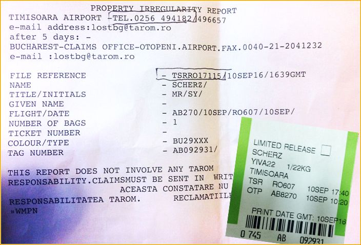 Bescheinigung über verlorenes Ticket