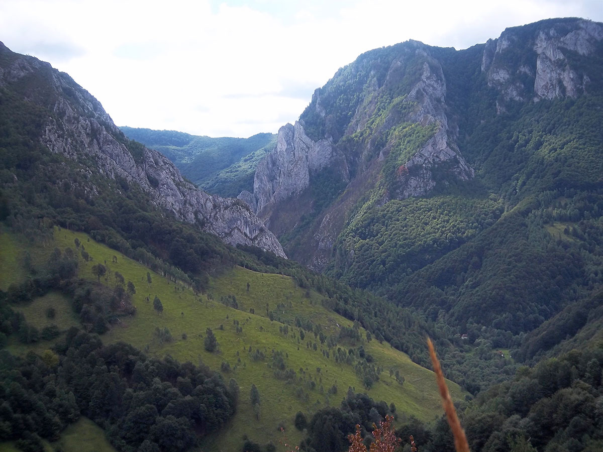 Landschaft mit Schlucht