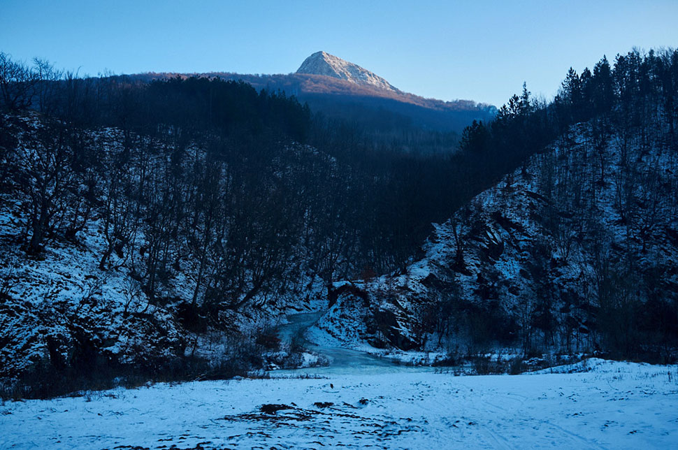 Berg im Abendlicht