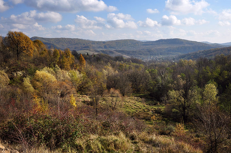 Panoramafoto im Herbst