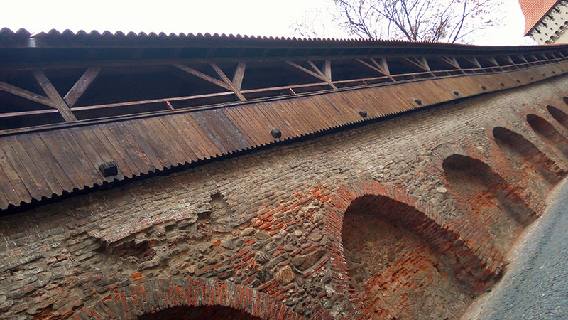 Detailaufnahme der Wehrmauer