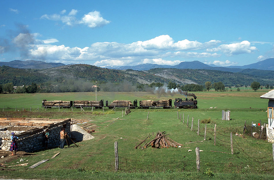 Zugfahrt durch Landschaft