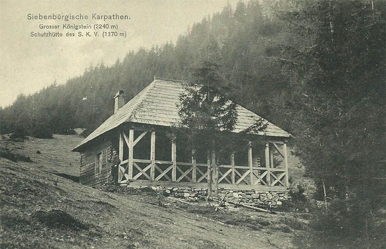 Ansichtskarte einer Schutzhütte in den Karpaten