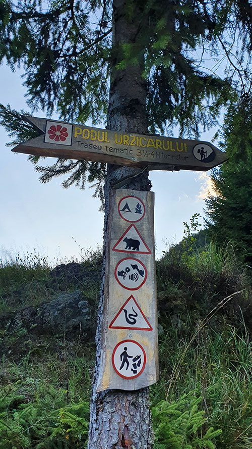 Hinweisschild am Baum