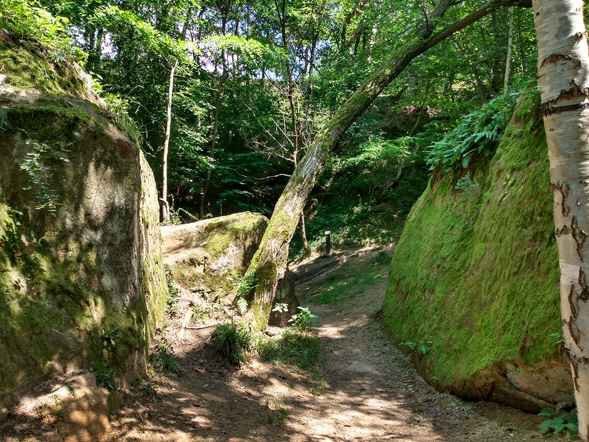 Weg zwischen Felsen