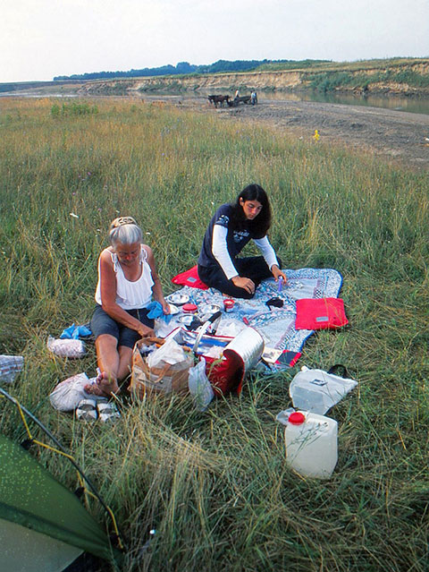 Picknick am Fluss