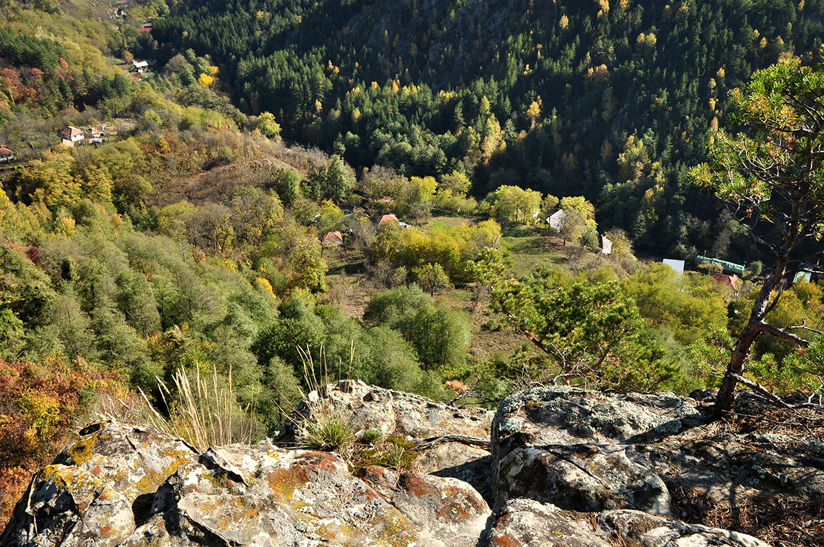 Dorf von oben fotografiert