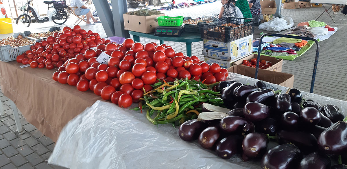 Tomaten und Auberginen