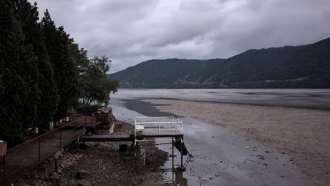 Anlegesteg an der Donau