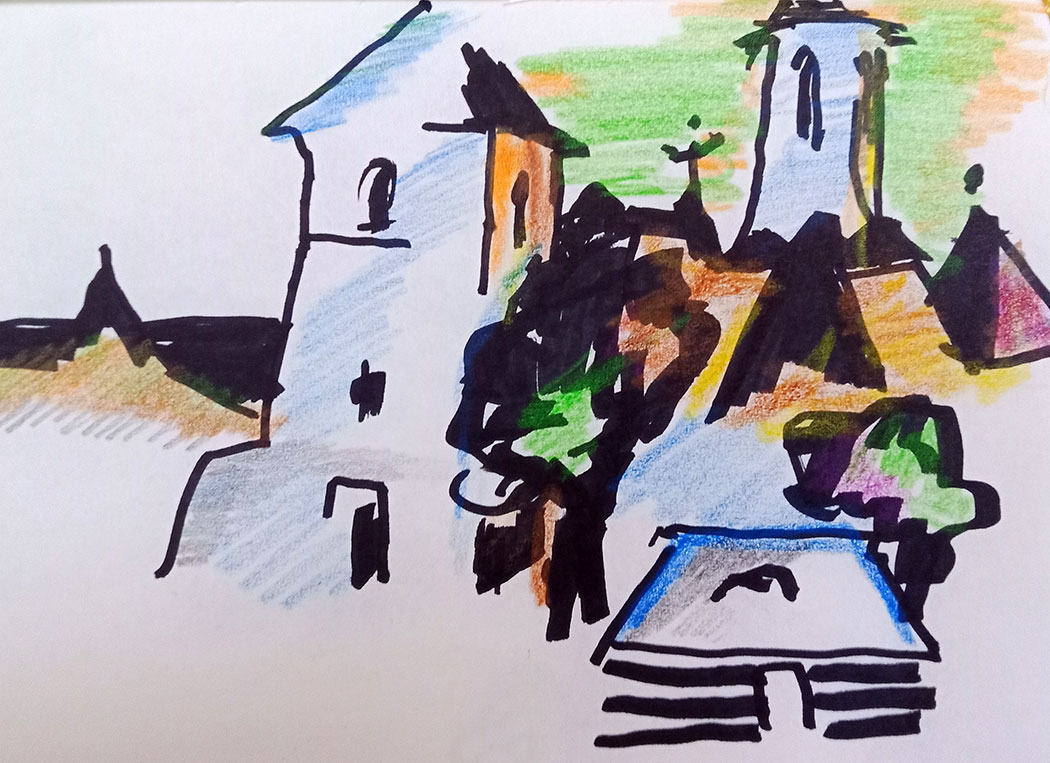 gemaltes Kloster