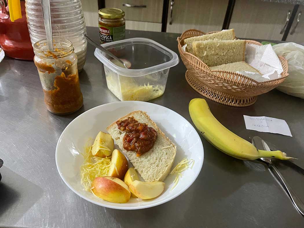 Teller mit Essen