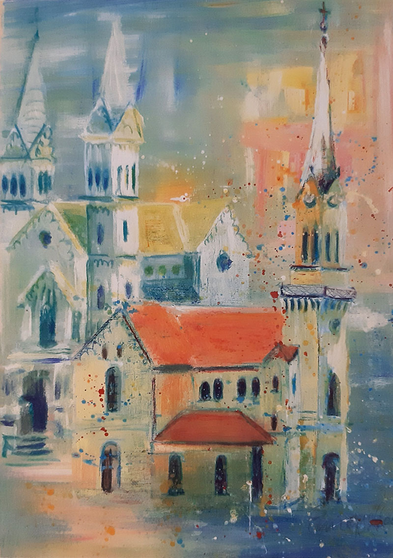 gemalte Kirche